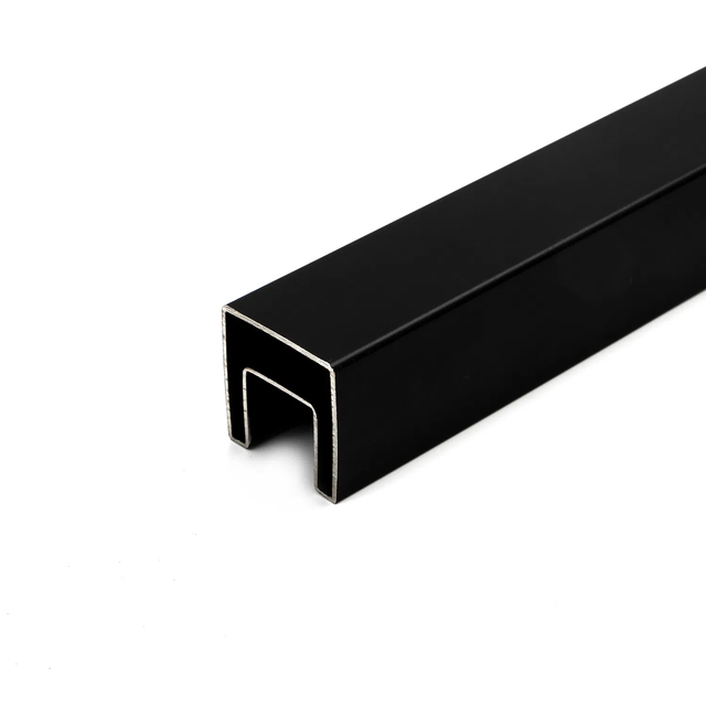 Tubo de acero cuadrado de oro rosa con moldeado integrado premium