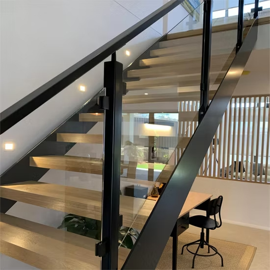 Barandillas de vidrio enmarcadas clásicas y modernas con tubos cuadrados de acero inoxidable
