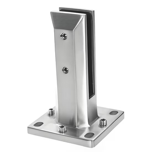 Barandilla de cristal de la barandilla de la escalera de la espiga del cercado de cristal de la piscina de cristal de la base cuadrada